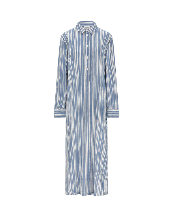 The Maxi Shirt - French Navy Stripe