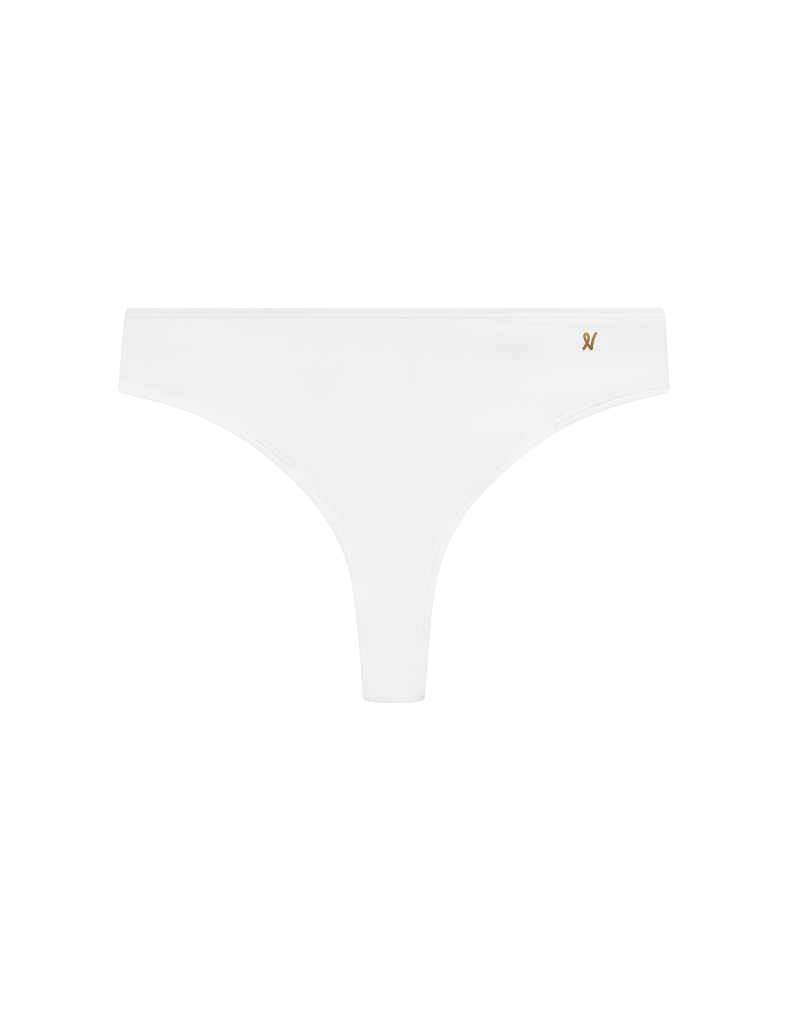 The Stretch Dipped Thong - Cotton White