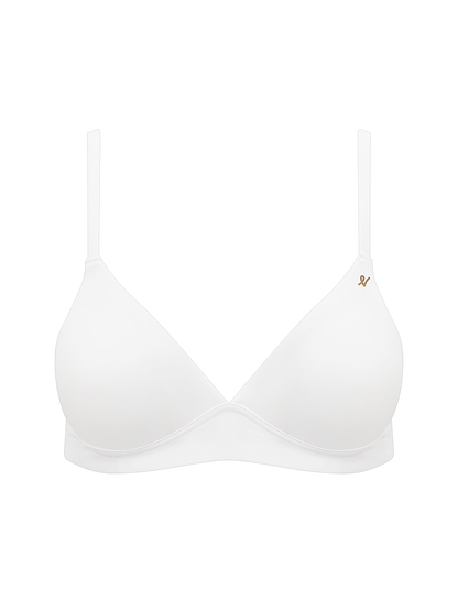 The Stretch Easy Does It Bralette  - Cotton White