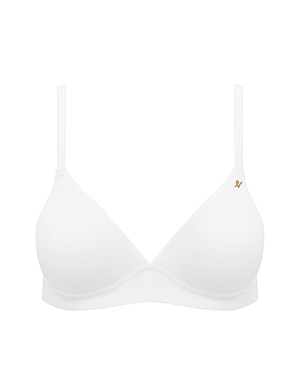 The Stretch Easy Does It Bralette  - Cotton White