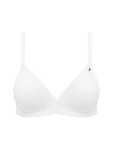 Easy Does It Bralette Cotton White | Non-Wired White Bralette | Nudea ...