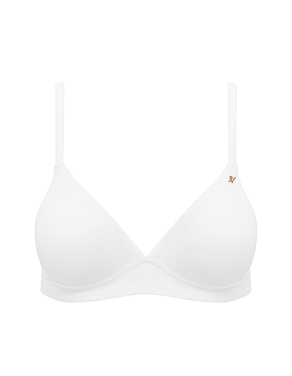 The Stretch Easy Does It Bralette  - Cotton White