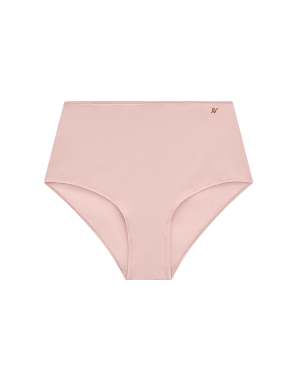 The Stretch High Waisted Brief - Blush Pink