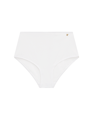 The Stretch High Waisted Brief - Cotton White