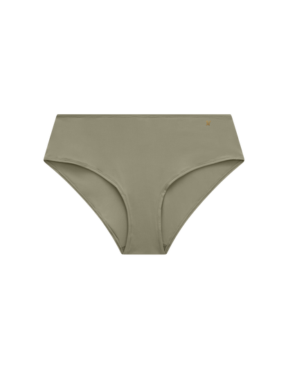 The Stretch Mid Rise Bikini Brief - Sage Green