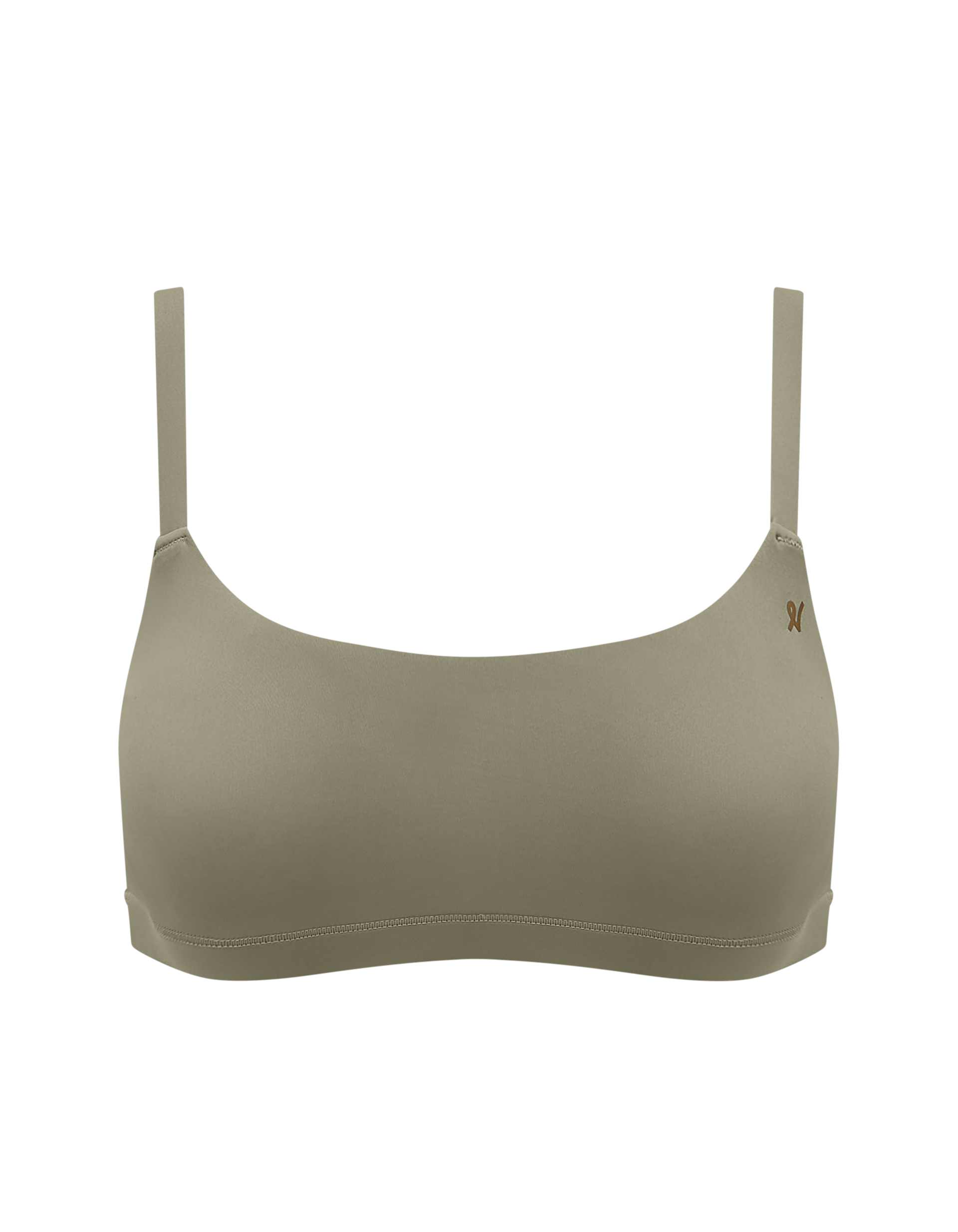 Stretch Scoop Neck Bralette Sage Green