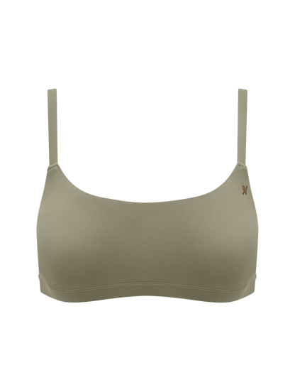 The Stretch Scoop Neck Bralette - Sage Green