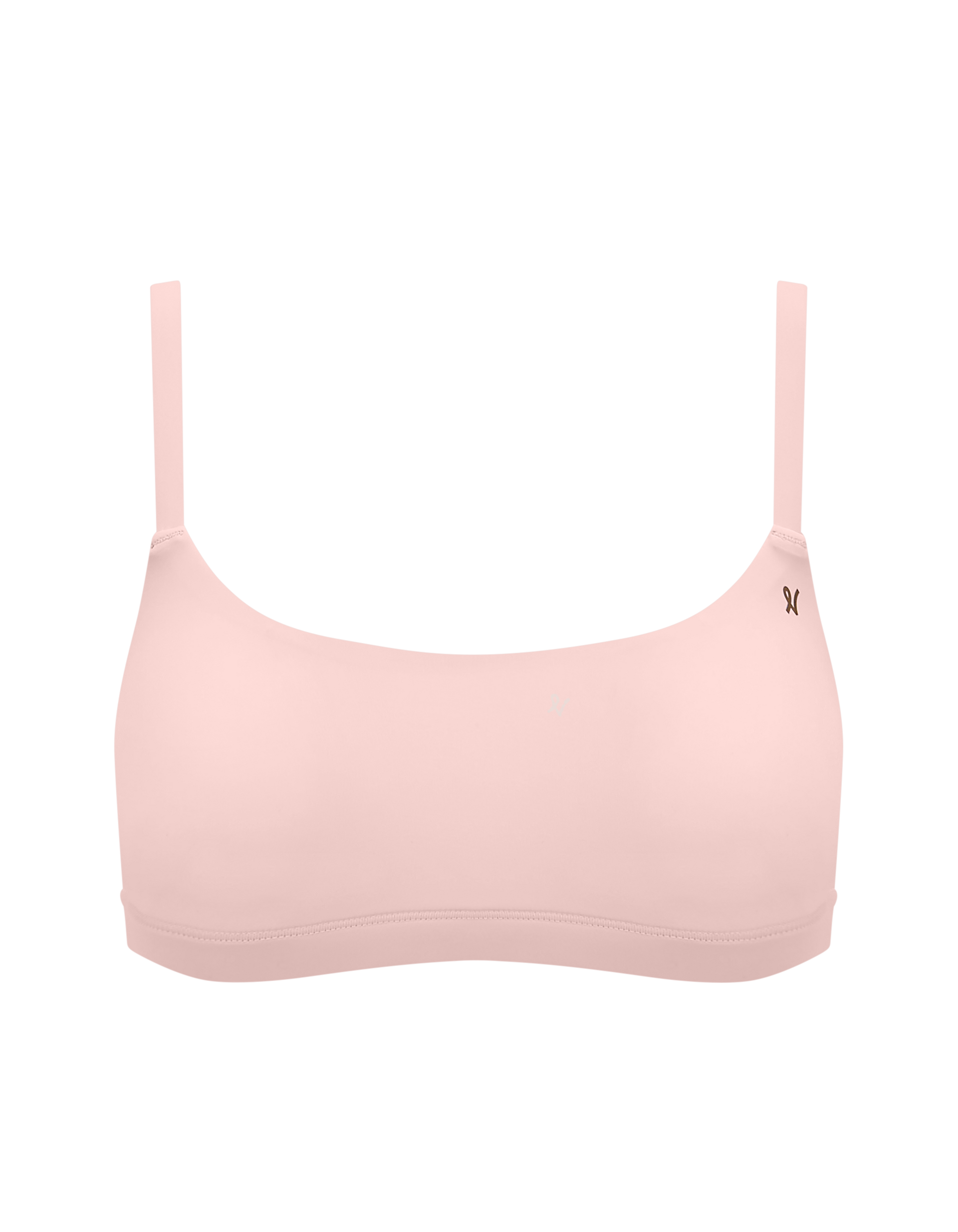 Stretch Scoop Neck Bralette Blush Pink