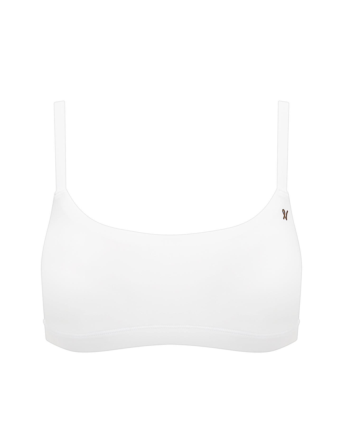 The Stretch Scoop Neck Bralette - Cotton White