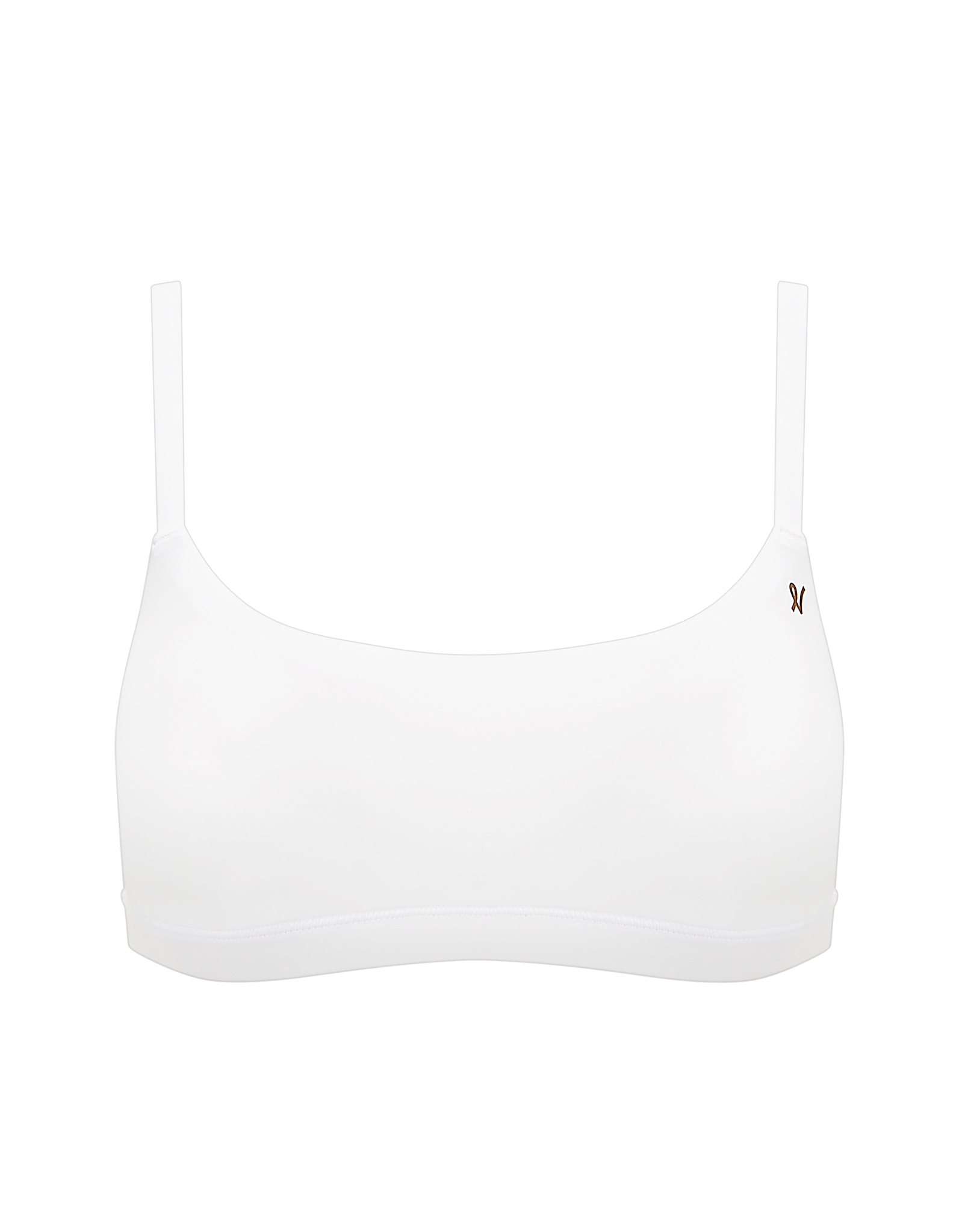The Stretch Scoop Neck Bralette - Cotton White