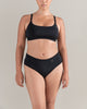 The Mid Rise Bikini Brief - Black