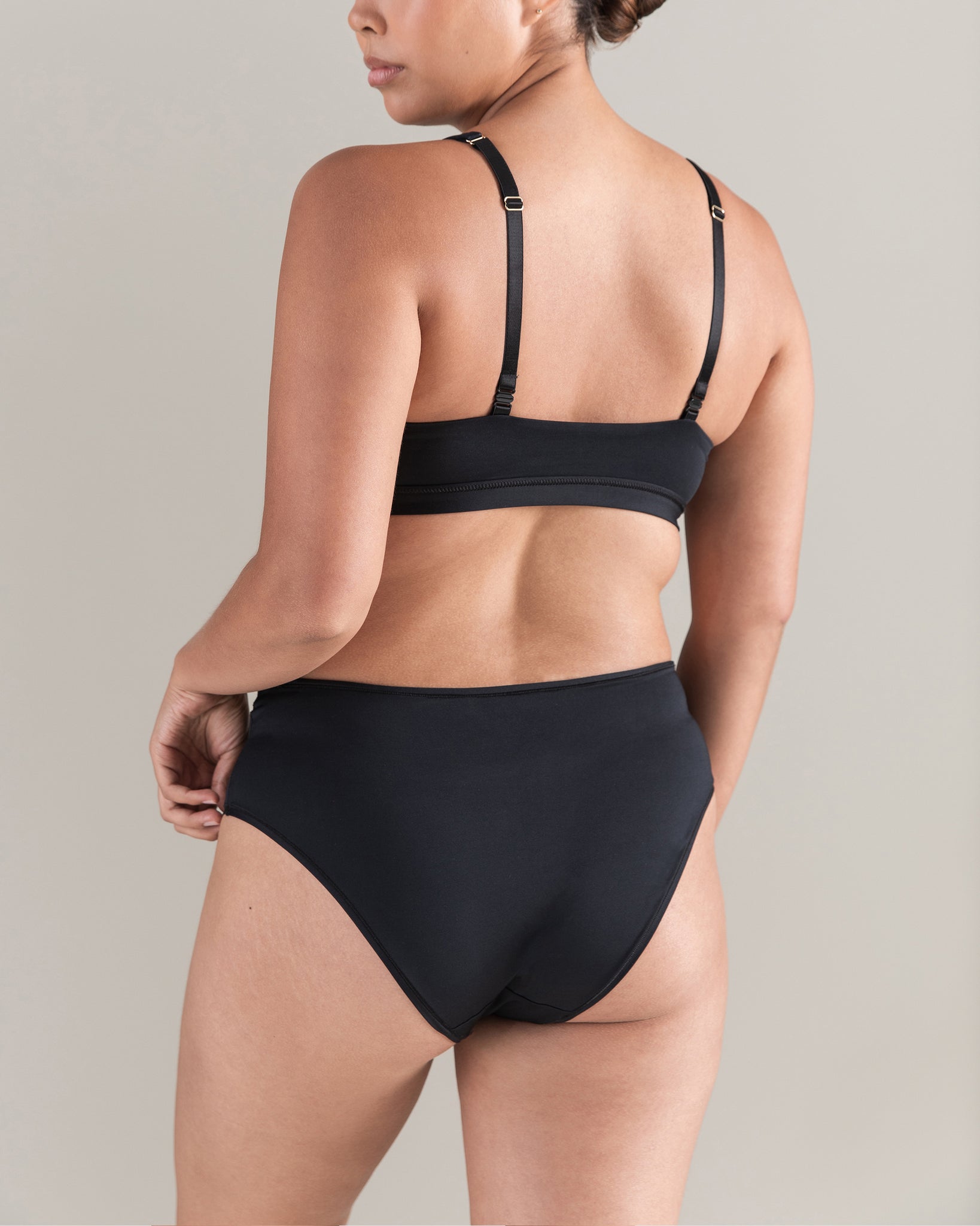 The Mid Rise Bikini Brief - Black