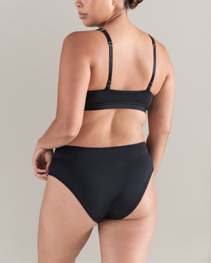 The Mid Rise Bikini Brief - Black