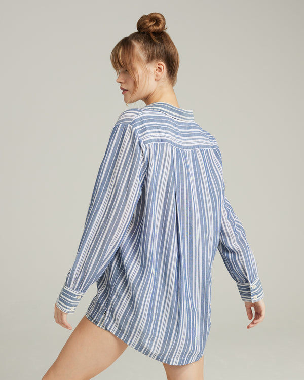The Midi Shirt - French Navy Stripe