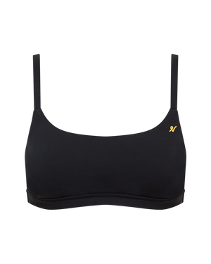 The Scoop Neck Bralette - Black