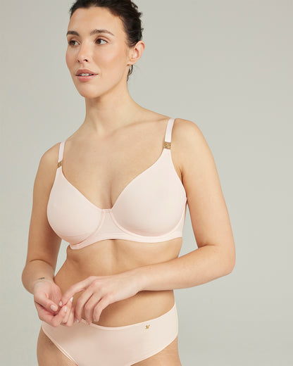 The Stretch Boss Full Cover Bra - Blush Pink