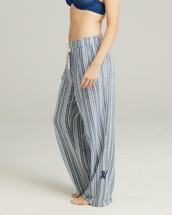 The Classic Trouser  - French Navy Stripe