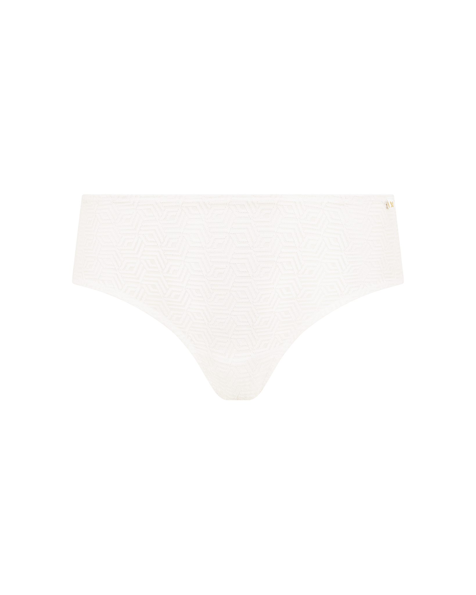 The Sheer Deco Hipster Brief - Cotton White