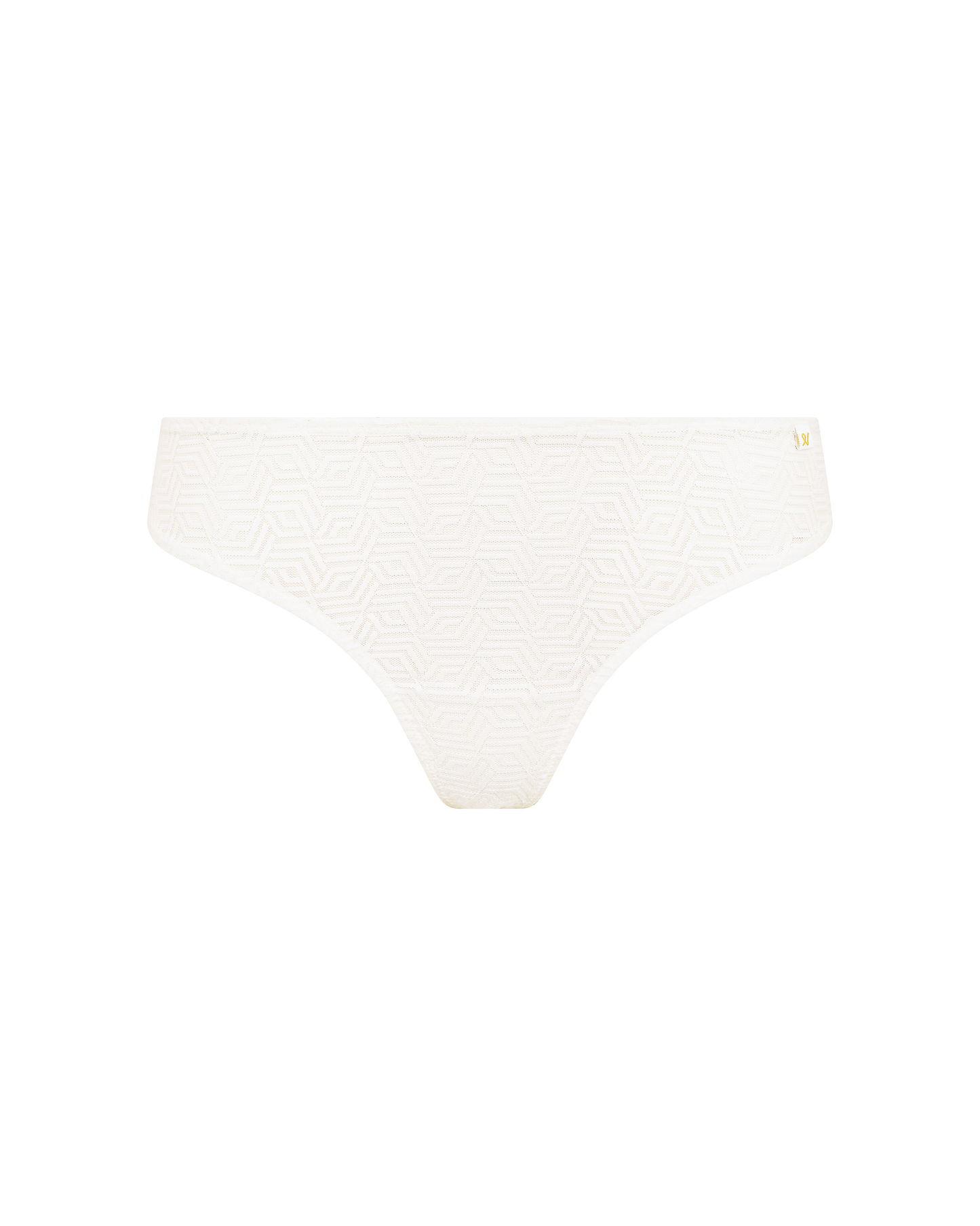 The Sheer Deco Barely There Thong - Cotton White