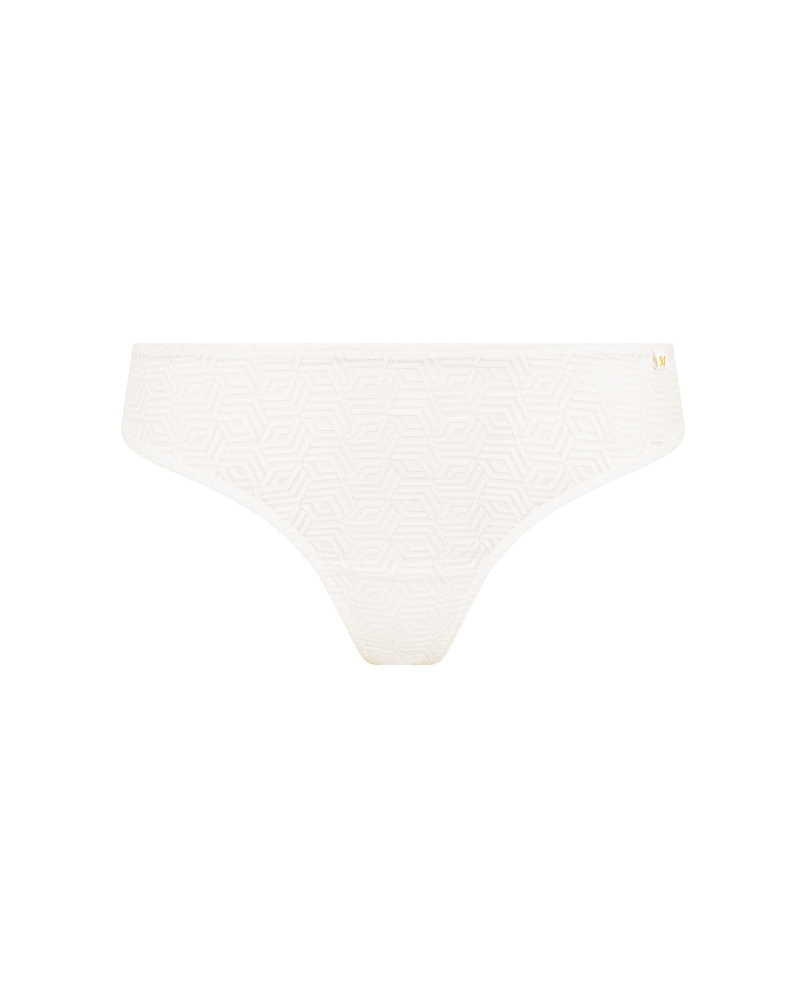 The Sheer Deco Barely There Thong - Cotton White